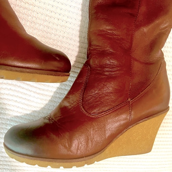 Womens Vintage Aldo knee high rich brown leather boots size 9 - Picture 2 of 14